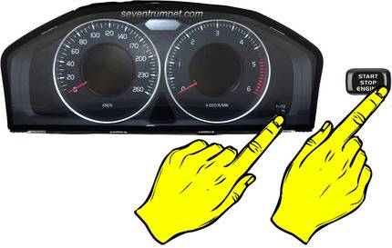 volvo oil service light reset with old dash