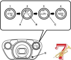 Mitsubishi maintenance required reset info button