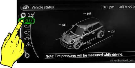 tpms tire pressure monitor light reset