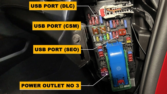 2021-2023 Suburban's power outlet fuse location